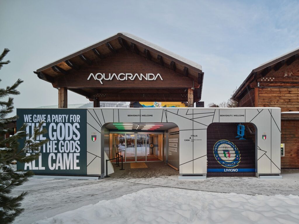 L'ingresso del Centro di Preparazione Olimpica Aquagranda di Livigno @CONI